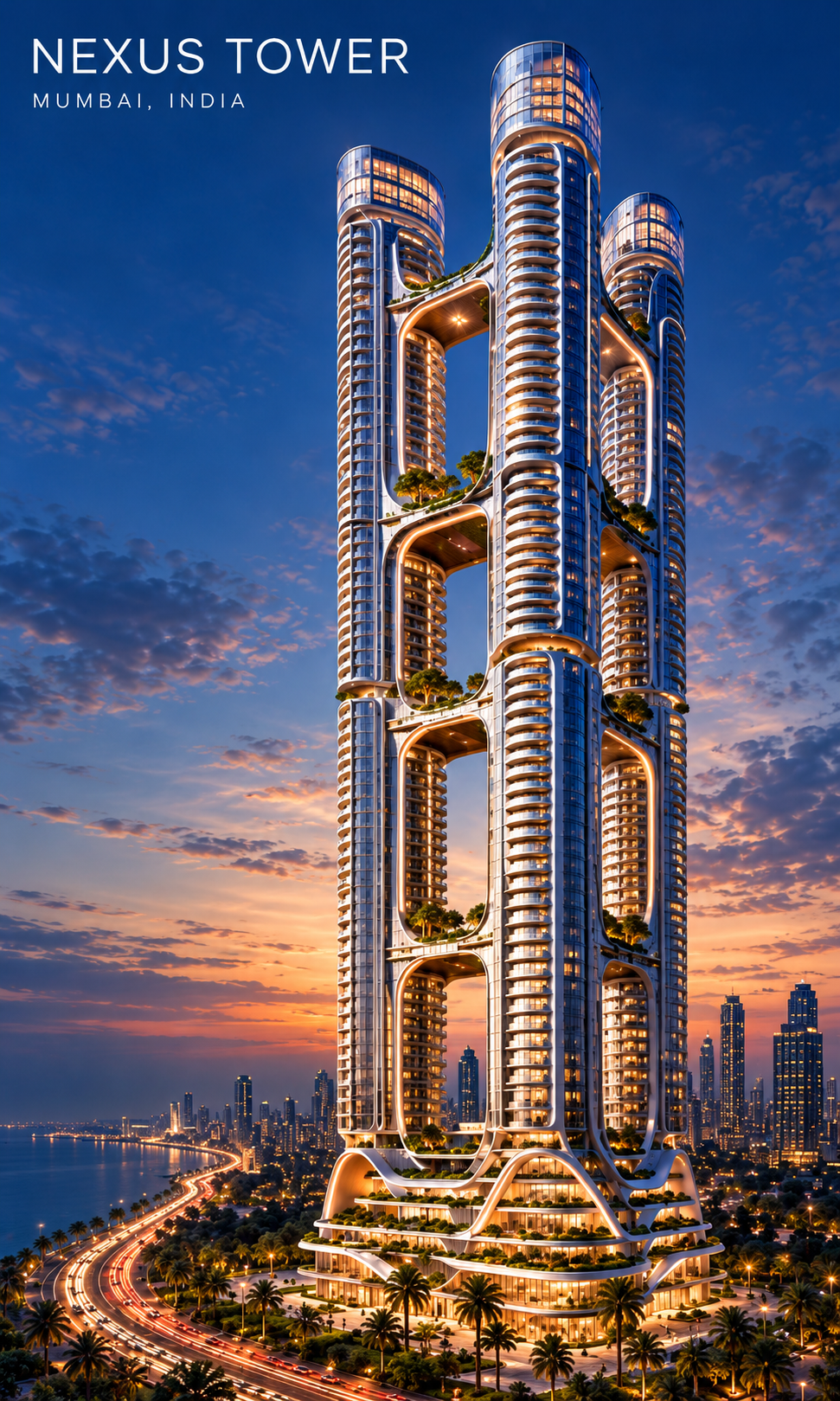 Nexus Tower Over Mumbai Bay